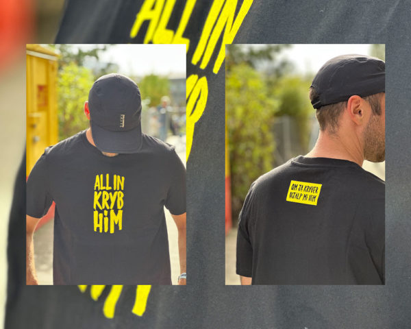 All in kryb him - T-shirt (svart och gul)